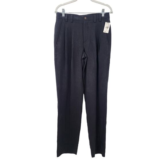 New‎ Nwt Hilo Hattie 100% Silk Black 90's Style Pants Size 30 - Picture 1 of 12
